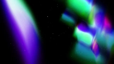 Abstract Rainbow Light Flare in Space | Star Field &amp; Dust Overlay by NipaArts Stock Footage 312515260