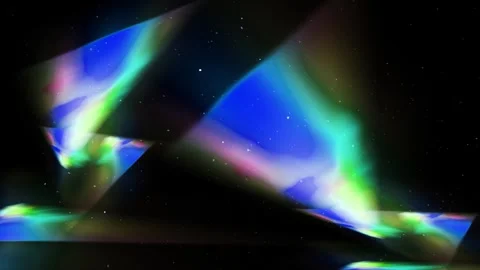 Abstract Rainbow Light Flare in Space | Star Field &amp; Dust Overlay by NipaArts Stock Footage 312515275