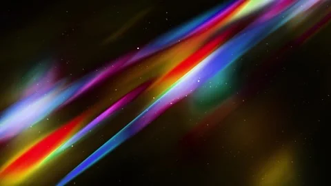 Abstract Rainbow Light Flare in Space | Star Field &amp; Dust Overlay by NipaArts Stock Footage 312515280