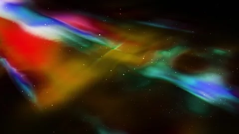 Abstract Rainbow Light Flare in Space | Star Field &amp; Dust Overlay by NipaArts Stock Footage 312515283