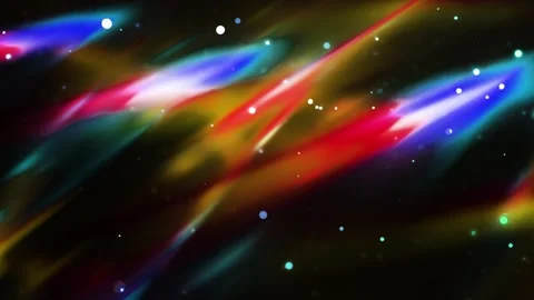 Abstract Rainbow Light Flare in Space | Star Field &amp; Dust Overlay by NipaArts Stock Footage 312515298