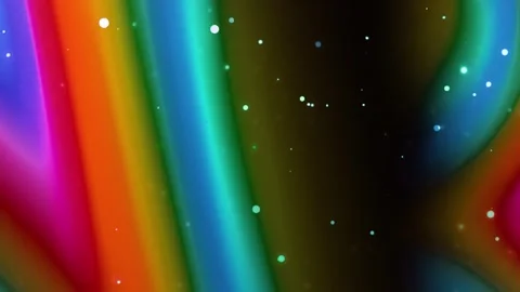 Abstract Rainbow Light Flare in Space | Star Field &amp; Dust Overlay by NipaArts Stock Footage 312515301