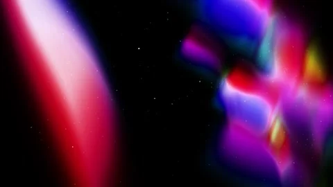 Abstract Rainbow Light Flare in Space | Star Field &amp; Dust Overlay by NipaArts Stock Footage 312515304