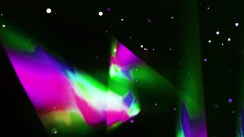 Abstract Rainbow Light Flare in Space | Star Field &amp; Dust Overlay by NipaArts Stock Footage 312515324
