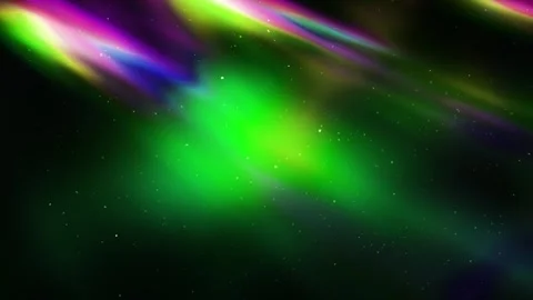 Abstract Rainbow Light Flare in Space | Star Field &amp; Dust Overlay by NipaArts Stock Footage 312515341
