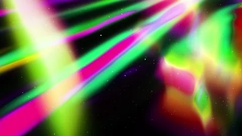 Abstract Rainbow Light Flare in Space | Star Field &amp; Dust Overlay by NipaArts Stock Footage 312515586