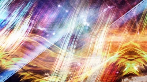 Abstract Rainbow Light Rays and Streaks and Pink Backdrop Stock Footage 112914252