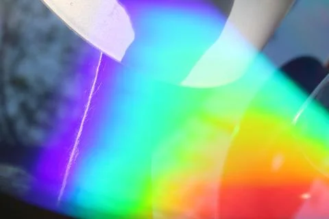 Abstract Rainbow Light Refraction with Soft Focus Stock Photos