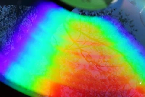 Abstract Rainbow Light Refraction with Soft Focus Stock Photos