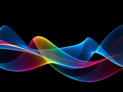 Abstract rainbow light wave futuristic background Illustrazione stock