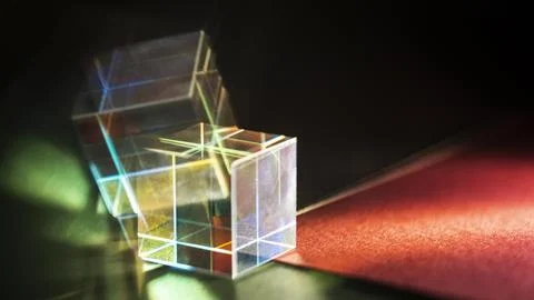 Abstract rainbow lights prism effect Stock Photos