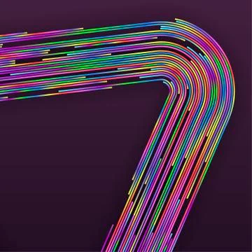 Abstract rainbow lines background. Illustrazione stock