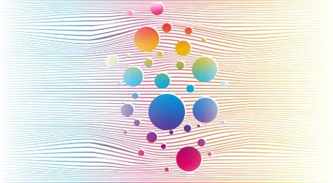 Abstract rainbow lines background , page template for print and web , vector  스톡 일러스트