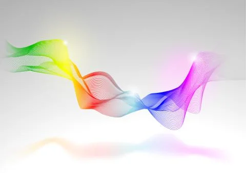 Abstract Rainbow Lines Stock Illustration