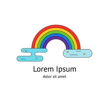 Abstract rainbow logo template. Stock Illustration