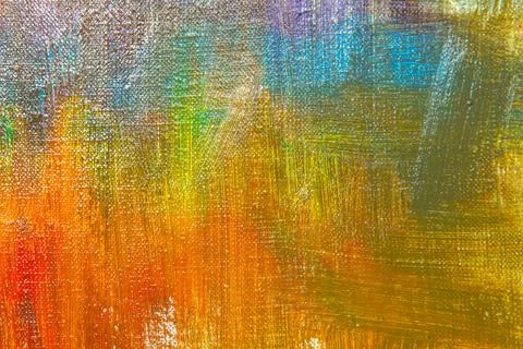 Abstract rainbow multicolored background formed by erasing paints from the ca Foto stock