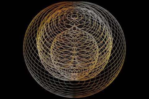 Abstract rainbow neon glowing crossing lines pattern. Dark background of colo Stock Illustration