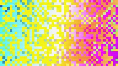 Abstract rainbow noise square pixel texture video screen Tv pattern background Stock Illustration