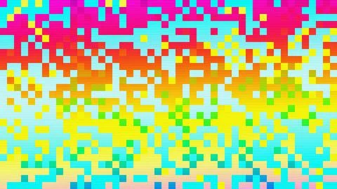 Abstract rainbow noise square pixel texture video screen Tv pattern background Illustrazione stock