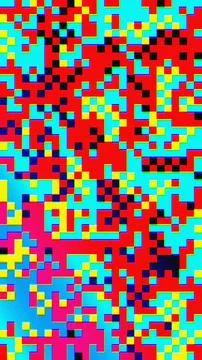 Abstract rainbow noise square pixel texture video screen Tv pattern background Illustrazione stock