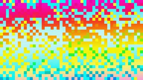 Abstract rainbow noise square pixel texture video screen Tv pattern background イラスト素材