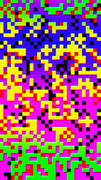 Abstract rainbow noise square pixel texture video screen Tv pattern background Stockillustratie