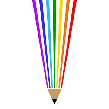 Abstract Rainbow Pencil Vector Illustration Stock Illustration