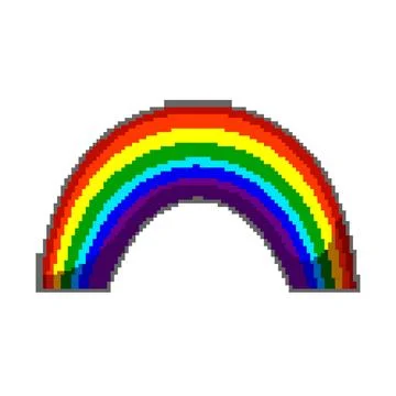 Abstract rainbow pixel art vector illustration Stock Illustration