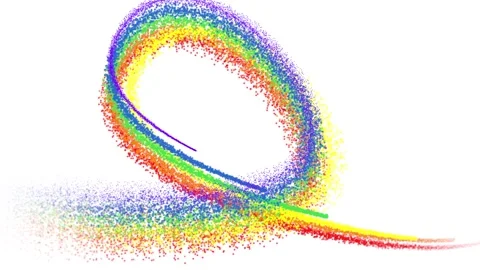 Abstract Rainbow Pride Design Bright White Background Light Bokeh Abstract Lines Stock Footage 277660166