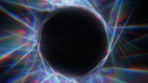 Abstract Rainbow Prism Light Neural Network Seamless Loop 库存影片 330884309