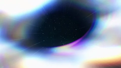 Abstract Rainbow Prism Vortex Opening to Cosmic Space Stock Footage 343635533