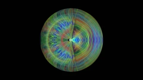 Abstract rainbow prismatic sphere on a black background. Stock Footage 153989945