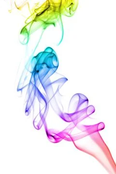 Abstract rainbow smoke background Stock Photos