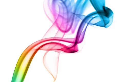 Abstract rainbow smoke background Stock Photos