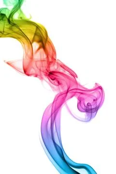 Abstract rainbow smoke background Stock Photos