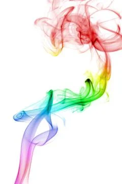 Abstract rainbow smoke background Stock Photos