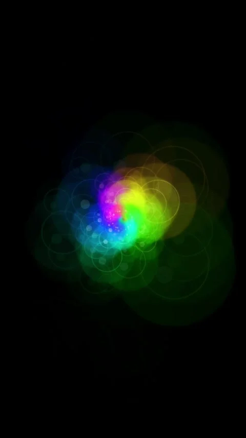 Abstract rainbow spiral flowing vibrant colors spinning in dynamic motion o.. Stock Footage 344709223