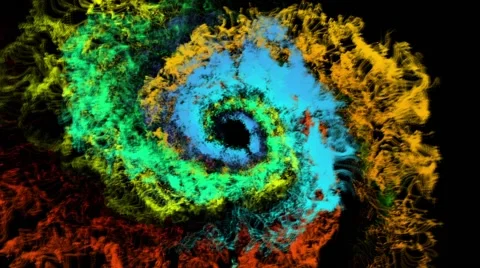 Abstract Rainbow spirale storm Stock-Footage 56623019