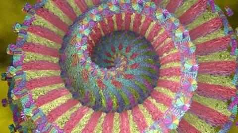 Abstract Rainbow Spirals Hypnotic Motion Background Stock-Footage 276186297