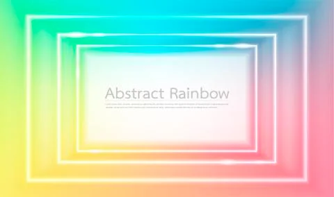 Abstract rainbow squares frame background vector Stockillustratie
