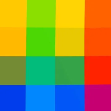 Abstract rainbow squares mosaic background Stock Illustration
