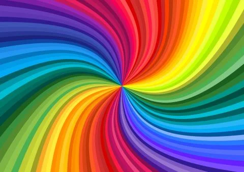 Abstract rainbow swirl 库存插图