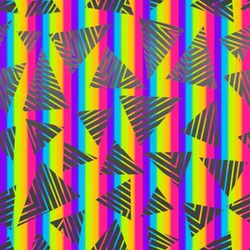Abstract rainbow triangle pattern Stock Illustration