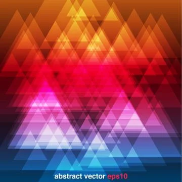 Abstract Rainbow Triangles Background Illustrazione stock