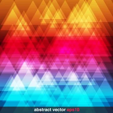 Abstract Rainbow Triangles Background Stock Illustration
