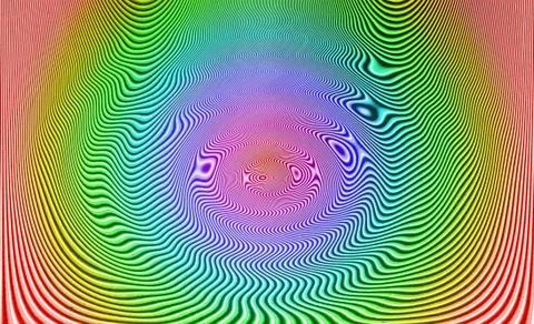 Abstract rainbow unknown lines, curved line heap Stock Illustration