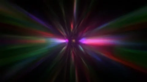 Abstract Rainbow Warp Background With Neon Radial Light Burst Video stock 332302608