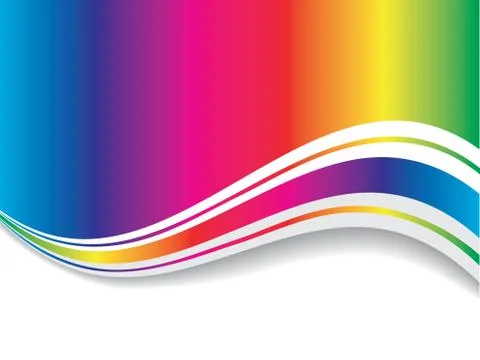 Abstract rainbow with wave Stock Illustration