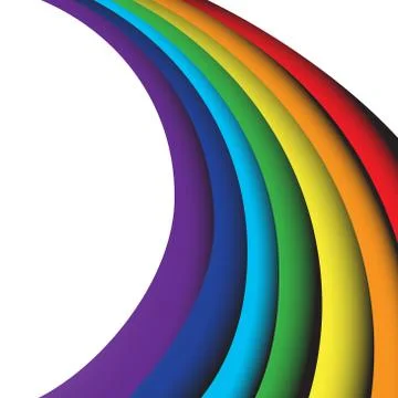Abstract rainbow wave on a white background Stock Illustration