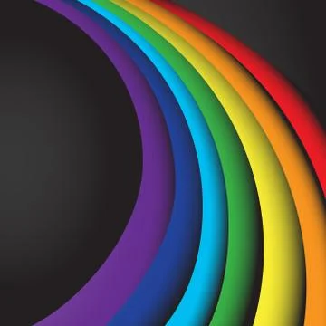 Abstract rainbow wave on a white background Stock Illustration